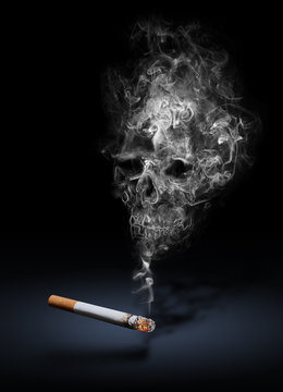Danger tabac cigarette addiction santé 2022 tête de mort
