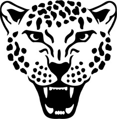 Angry leopard gepard head © Miceking