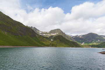 Lake of Ritom and the alps in Ticino, Switzerland