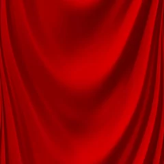 Photo sur Plexiglas Lumière et ombre Creased red cloth material fragment 