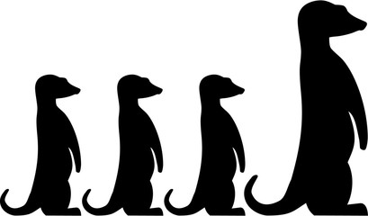 Naklejka premium Merkat family