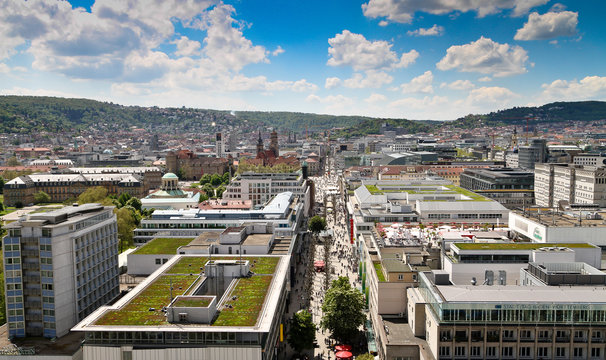 Stadtansicht Stuttgart mit K&ouml;nigstrasse