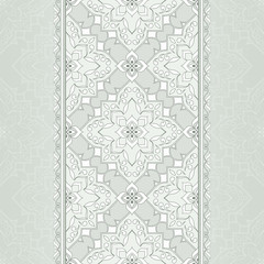 Obraz premium Vintage light green seamless border.