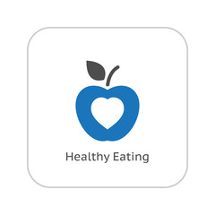 Healthy Eating Icon. Flat Design.