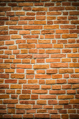 Vintage red brick wall