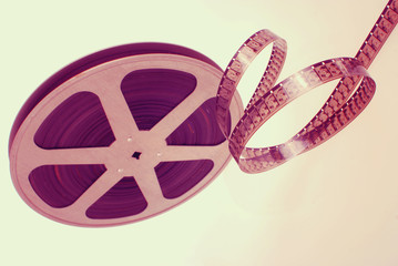 Film strip wheel vintage isolated background