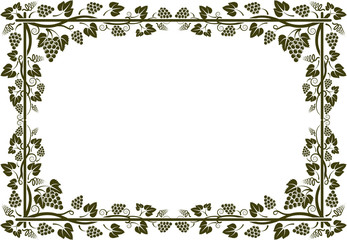 silhouette of grapevine frame