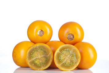 Lulo deliciosa fruta tropical 