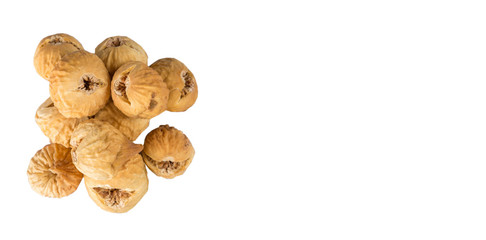 Dried fig over white background