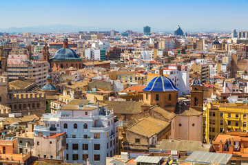 Valencia aerial skyline