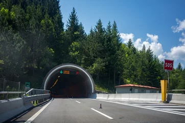 Tableaux ronds sur plexiglas Tunnel Tunnel