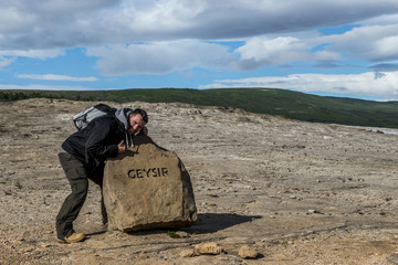 Fototapeta premium Gayser - Islanda - Strokkur - Geysir