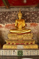 buddha statue golden color temple Asia