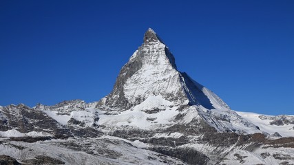 Onset of winter in Zermatt, Matterhorn