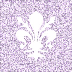 Coat of arms of Florence - Tuscany - in a mosaic of little bubbles