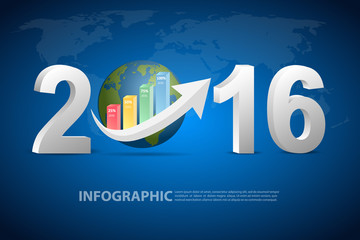 Business concept of new year 2016