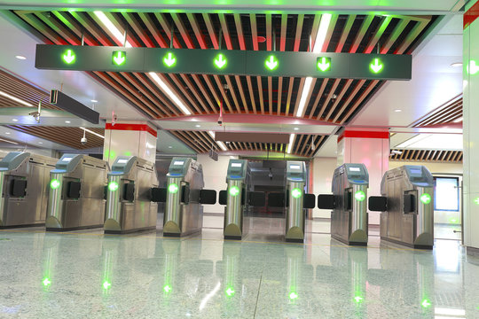 Metro Station Brake Machine Turnstile Gate