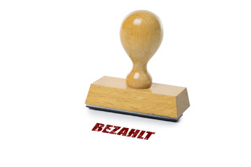 Bezahlt Rubber Stamp