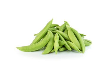 green beans isolated on white background