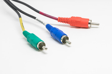 Audio Video Cable Isolate White Background