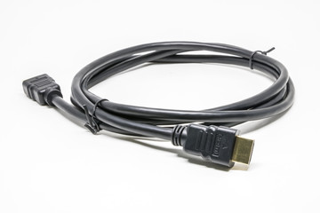 HDMI Cable white isolate Background 