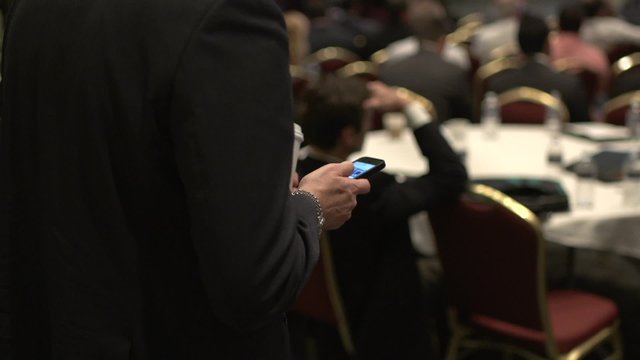 Taking a business call