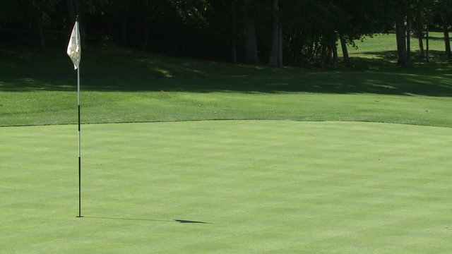 A view of the putting green