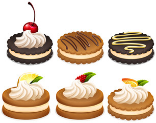Sandwich cookies with cream