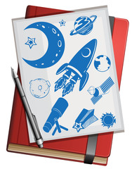 Book and science symbols