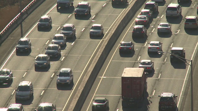 Aerial view of traffic on I-95