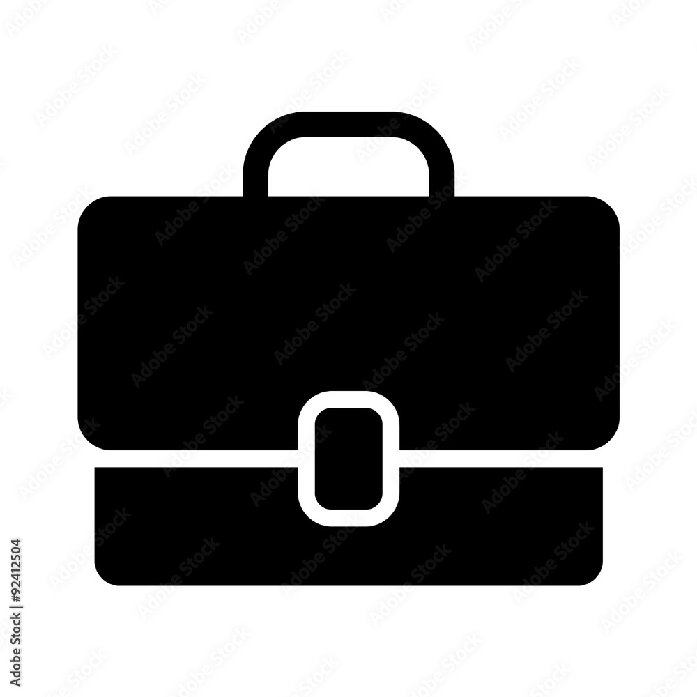 Canvas Prints work briefcase flat icon for apps and websites - Canvas Prints
