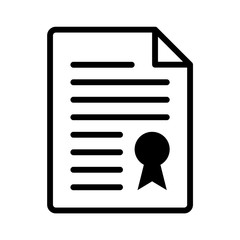 Legal agreement contract line art icon for apps and websites