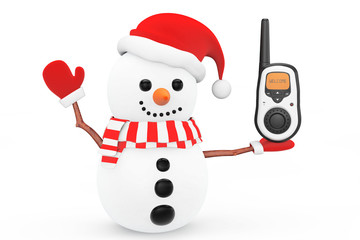 Snowman with Portable radio transceiver