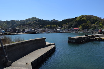 港の風景／山形県庄内浜の港の風景を撮影した写真です。