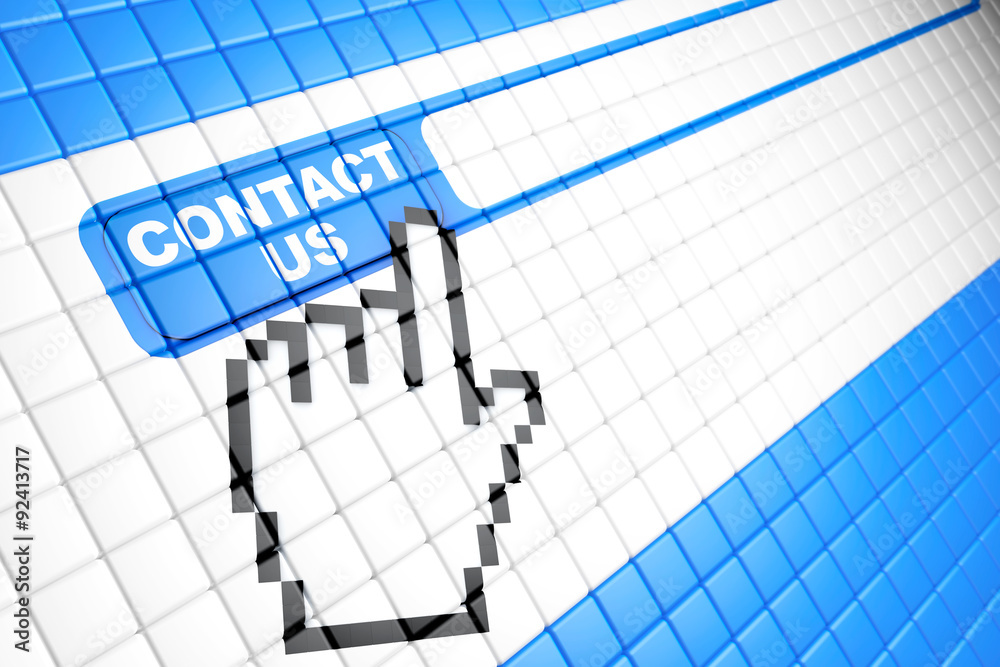 Poster Computer screen with Contact Us Browser button