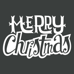 Christmas card. Hand lettering. Decorative pattern.