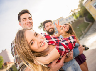 Fototapeta premium Friends outdoors