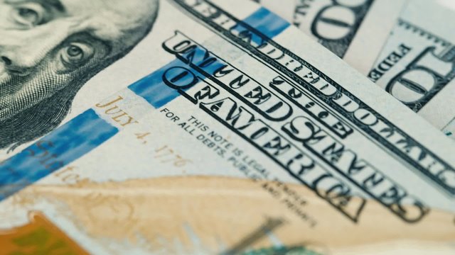 Banknotes in 100 US dollars
