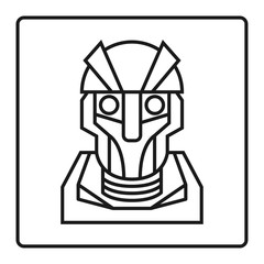 Robot icon or symbol, vector