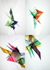 Set of angle and straight lines design abstract backgrounds