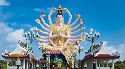 Statue of Shiva on Samui island in Thailand
