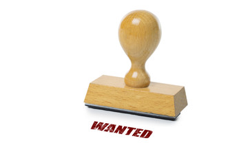 Wanted Rubber Stamp