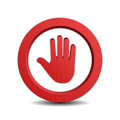 Stop Sign 3d, isolated on white background