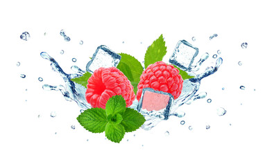 Fototapety  raspberry splash