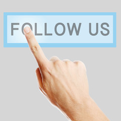  Follow Us button virtual screen
