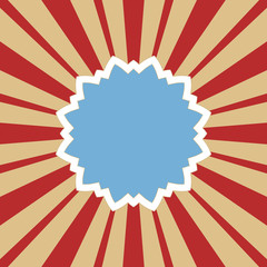 Abstract color background with blue a sticker in the center