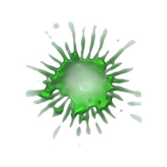 Splat shot of colored blot isolated background