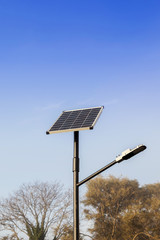 Solar panels located on a park