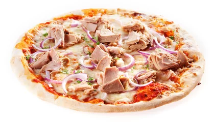 Photo sur Aluminium Pizzeria Savoureuse pizza italienne à emporter