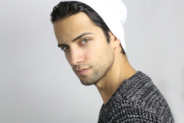 Obraz premium fashion winter - handsome man wearing an hat 
